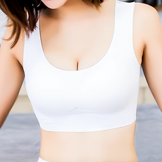 E009 背心款冰絲內衣 2件, M, 月光白