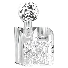 HOUDER 吸盤置物架 長方形, 透灰色, 1個