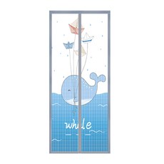 半島良品 魔術膠靜音磁吸防蚊門簾 加寬, 鯨魚 多色