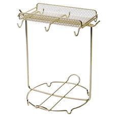 JUST HOME 多功能咖啡杯盤架, 金色, 1個