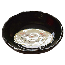 美濃燒 圓缽 日本製陶瓷, 雙兔織部