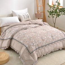 Betrise 貝翠絲 韓國田園風輕柔棉銀離子防蹣抗菌羽絲絨暖冬被 - 180x210cm (6x7尺), 表布/填充物-100%聚酯纖維, 210 x 180cm, 秋意松林