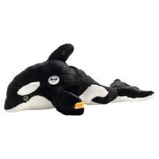 Steiff 德國金耳釦泰迪熊 黃標玩偶, 37cm, Ozzie Orca with Squeaker, 1個