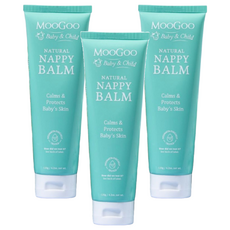 MOOGOO 小小牛護臀霜，舒緩皮膚乾癢，提升肌膚防護能力，新生兒、幼兒都適用, 120g, 3條