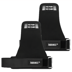 AOLIKES 奧力克斯 重訓健身護掌防滑助力帶, 黑色, 1組