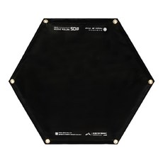 ShineTrip 山趣 戰術風 阻燃矽膠防火布 S 六邊形, 黑色, 1個