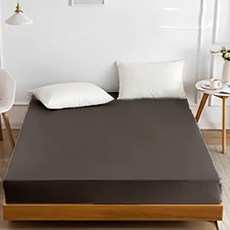 A-nice 雅妮詩 精梳純棉床包, 雙人, k01深咖