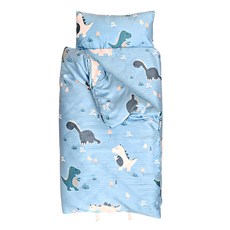 EmBrace 英柏絲 100%純天絲 MIT兒童睡袋-小恐龍藍 (不含被胎), 1個