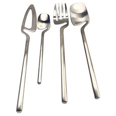掛壁式餐具, 刀子 + 叉子 + 大杓 + 小杓, 銀色, 1組