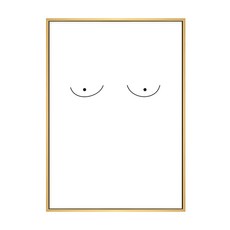 BOLUO GALLERY 菠蘿選畫所 No bra!No.1, 40 x 30cm, No bra! 木色框