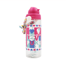 PUKU 藍色企鵝 Tritan滑蓋水壺, 食品級矽膠材質吸嘴, BPA Free, 紅色, 500ml, 1個