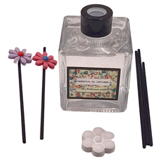 QiMart 專利春花限定法國精油擴香瓶，含精油與界面活性劑, 香水麝香, 1瓶, 200ml