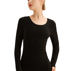 MIT 台灣製 遠紅外線石墨烯發熱衣 快速升溫均勻保暖 透氣親膚 吸濕排汗, L, 黑色