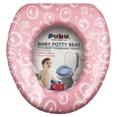 PUKU 藍色企鵝 嬰兒便座, 舒適, 安全材質, 易於安裝, 粉色