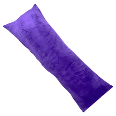 J&N 藍玫絲絨彈性長抱枕 填充棉, 120 x 40cm, 紫色