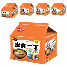 NISSIN 日清 出前一丁 北海道味噌豚骨湯麵 橘 Set 5包 濃郁湯底 粗身Q彈麵條, 30包