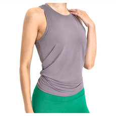 女款 高彈性顯瘦修身排汗運動背心, XL(96 x 17 x 68.5cm), 霧灰紫