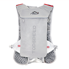 LOCAL LION 5L 水袋包, 彈力網布+滌綸, 適用於慢跑、健行、騎車等, 1個, 38 x 20cm, 灰色