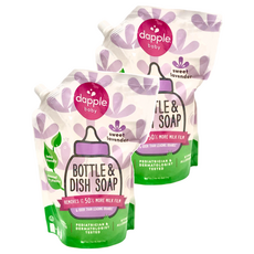 dapple baby 奶瓶及餐具清潔液補充包 薰衣草, 1.005L, 2包