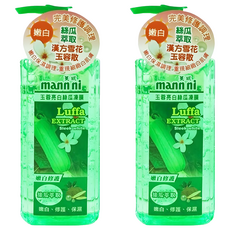 MANN NI 蔓妮 玉容亮白絲瓜凍膜, 含豐富絲瓜萃取凝膠及玉蓉散淨白配方調理修護曬後黯沉肌膚, 2瓶, 1入