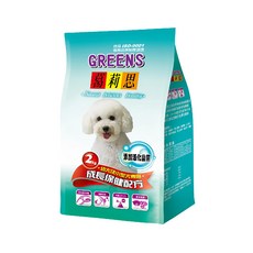 GREENS 葛莉思 愛犬保健系列 幼犬及小型犬專用乾飼料 添加活性益生菌 成長保養配方, 2kg, 1袋, 雞肉粉、良質米