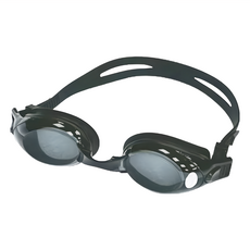 SUCCESS 成功 快調近視泳鏡 防爆安全鏡片 抗UV 長效防霧 高氣密全矽膠材質, 黑色, 1個