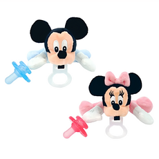 nookums 迪士尼禮盒組 寶寶可愛造型安撫奶嘴玩偶, 0歲以上, 米奇&米妮, 1組