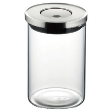 SALUS 佐藤金屬 不鏽鋼按壓式玻璃密封罐 M(100 x 100 x 150mm), 1罐