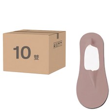 女款透氣彈力無痕網紗隱形襪 深口款 10雙, 淡粉色, 均碼(21.4 x 8.5cm)