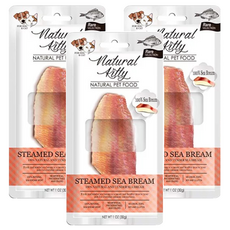 Natural Kitty 自然小貓 犬貓用100%天然鮮肉條 - 金線魚, 海鱸魚, 貓咪寵物零食, 30g, 3包