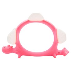 Smily Mia 杰森龍固齒器, 食品級矽膠, 食品級染料, 適用於寶寶口腔期, 適用年齡：3個月以上, 37.5g, 玫瑰粉, 1個