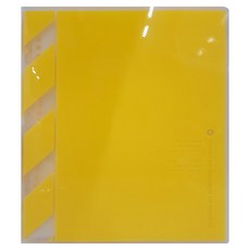 KyOKUTO B5 26孔薄型半透明彩色資料夾, 粉黃色, 1個