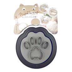 KAI 貝印 Nyammy 貓咪掌印造型吐司壓模 耐熱度110℃, 貓咪掌印 灰色, 1個