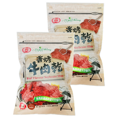 富貴香 香烤牛肉乾 300g 採用非基因改造大豆蛋白, 2包