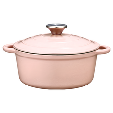 Corelle Brands 康寧餐具 Snapware 鑄鐵琺瑯鍋, 20cm, 粉色, 1個