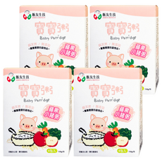 飯友 蘋果小豬寶寶粥 Set 純天然/無添加 富含多種蔬菜(蘋果、青花菜、紅蘿蔔) 150g/包, 4包, 4盒