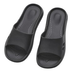 無壓生活拖鞋 M號 台灣製造, 簡單黑, 1組