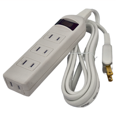 Mayka 明家 1開4插 防塵延長線 過載自動斷電保護, 1.8m, 白色, 1條