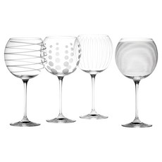 MIKASA 勃根地紅酒杯 紋飾, 4個, 750ml