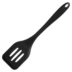 cclife Premier Zing 矽膠濾油鍋鏟 29cm 黑色, 耐熱矽膠材質，輕鬆瀝油，不傷鍋面, 1支