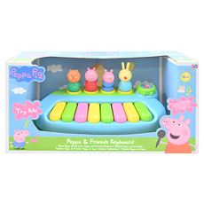 HTI Peppa Pig 粉紅豬小妹 公仔鋼琴組, 英國知名卡通角色, 簡單鋼琴鍵盤, 與粉紅豬小妹的朋友們一起開心唱跳, 34 x 15 x 16cm, 1組