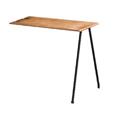 日月鉄工所 鉄男配件延伸邊桌 Match table 闊黑色 鋼支架, 66cm, 原木色, 66 x 29.5 x 1.2cm
