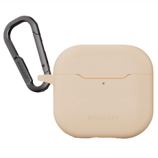 MAGEASY Skin 耳機保護殼 貝殼粉 專用保護套 防刮耐磨 輕巧便攜, 1個, Airpods 4