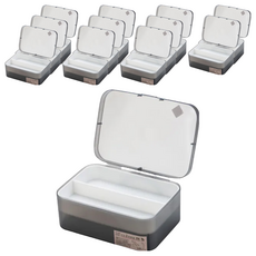 UDA 有達 日光雙層收納盒 Set 2, 黑色/白色, 12個