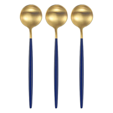 邸家本舖 歐風餐具 餐勺, 藍金, 3支