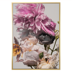 Boluo 菠蘿選畫所 花 風華絕代 PS環保樹酯框 + 油画布 + 松木內框, 42 x 59.4cm, 金色