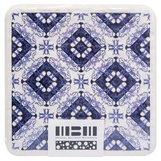 MBM MIT花磚珪藻土吸水杯墊 懷舊風情 記憶猶存, 復古映像a, 1個