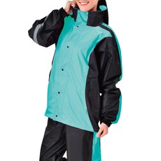 JUMP 將門 運動風兩件式套裝風雨衣 1.2kg, 湖水綠色, XL
