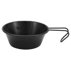 ISE MOUNT 小島嶼山 不沾雪拉碗 304不鏽鋼 300ml容量 精準刻度, 黑色, 1個