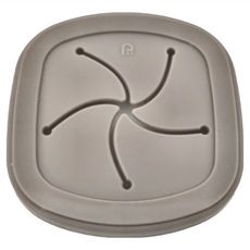 MODU'I BLUEMAMA 幼兒鉑金矽膠熊熊零食蓋, 摩卡色, 9.2 x 9cm, 1個